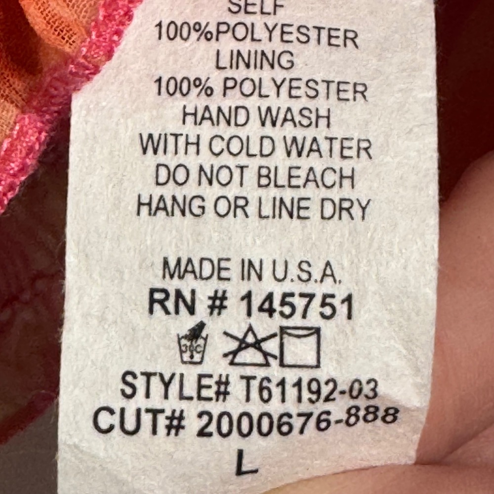 Peach Love California Floral Crop Top NWOT Coquette L Smocked Pink Boho Romantic - Picture 8 of 8